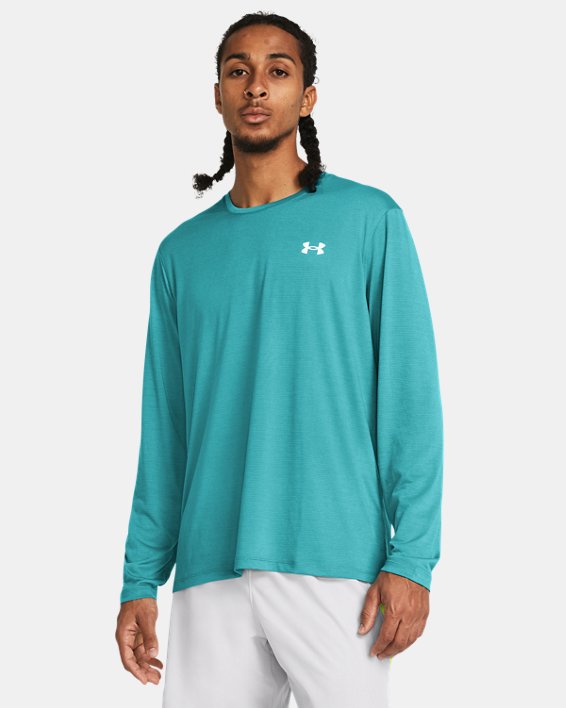 Men's UA Launch Long Sleeve in Blue image number 0
